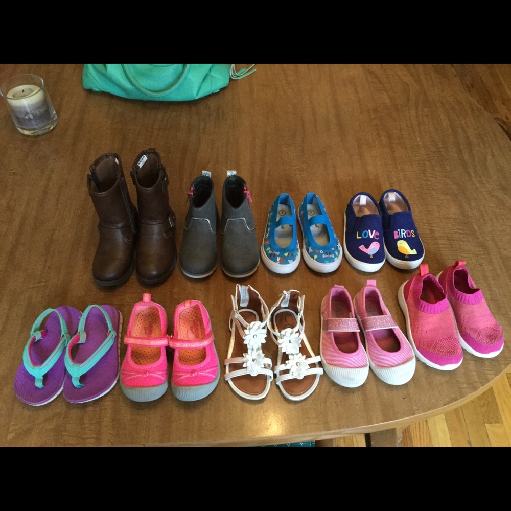 Toddler girl size 7 shoe lot $45